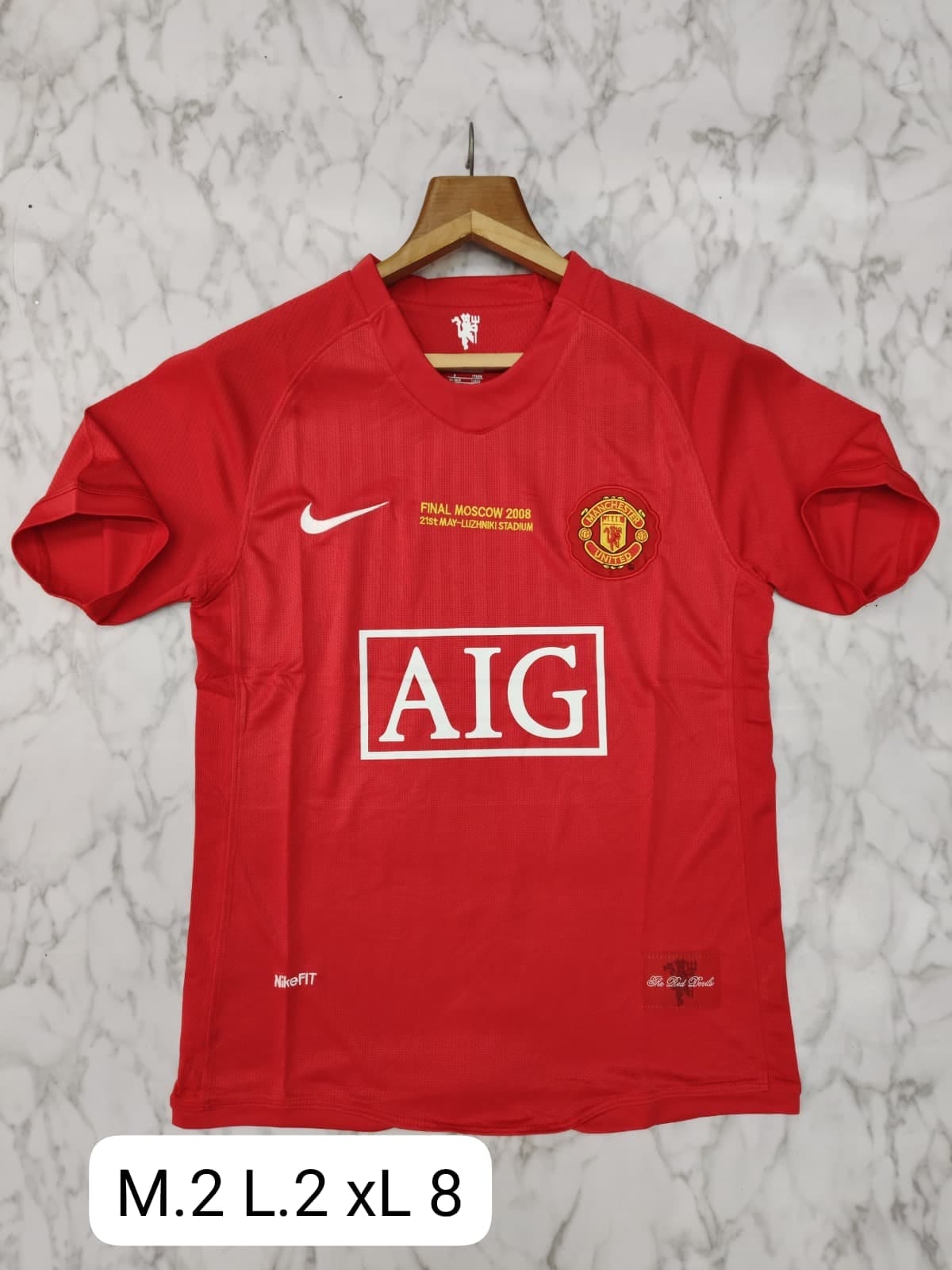 MANCHESTER UNITED 2007/08 RETRO MASTER VERSION JERSEY