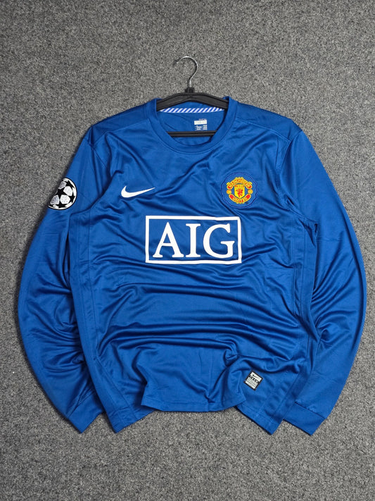 MANCHESTER UNITED 2008/09 AWAY RETRO JERSEY FULL SLEEVES